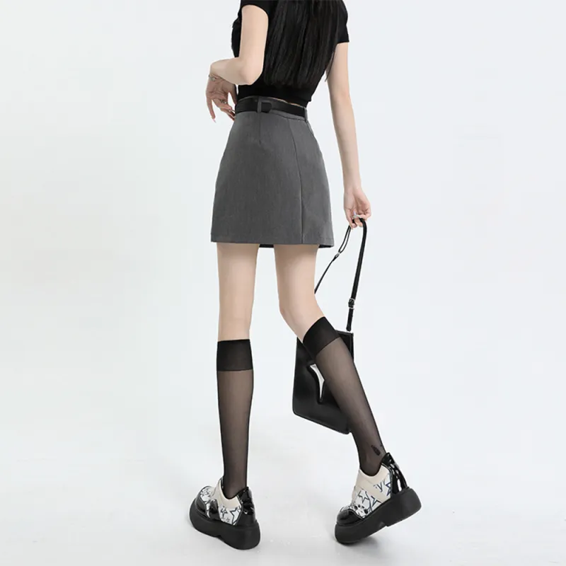 FLIM Casual Short Skirts Women's Coffee-7
