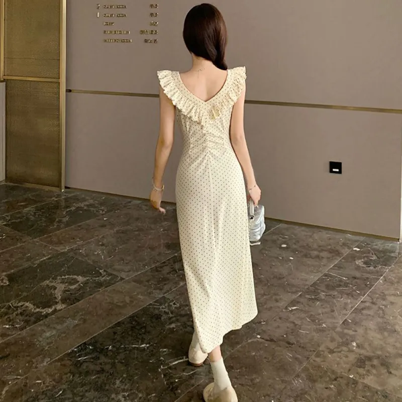 FLIM Sleeveless Dress Women's Apricot-6