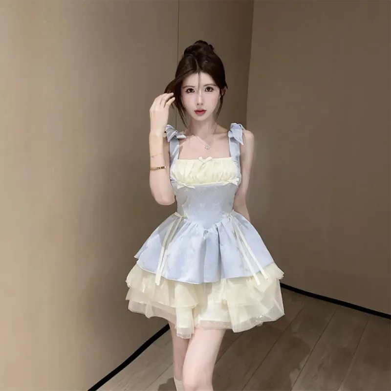 FLIM Slip Dresses Women's Apricot-2