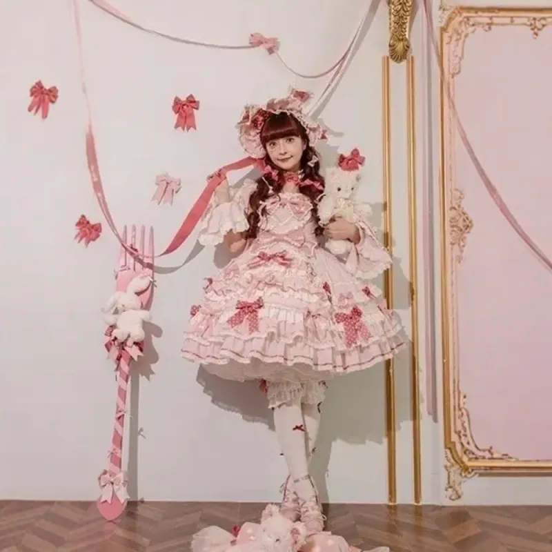FLIM Lolita Dresses Women's Pink Box-4