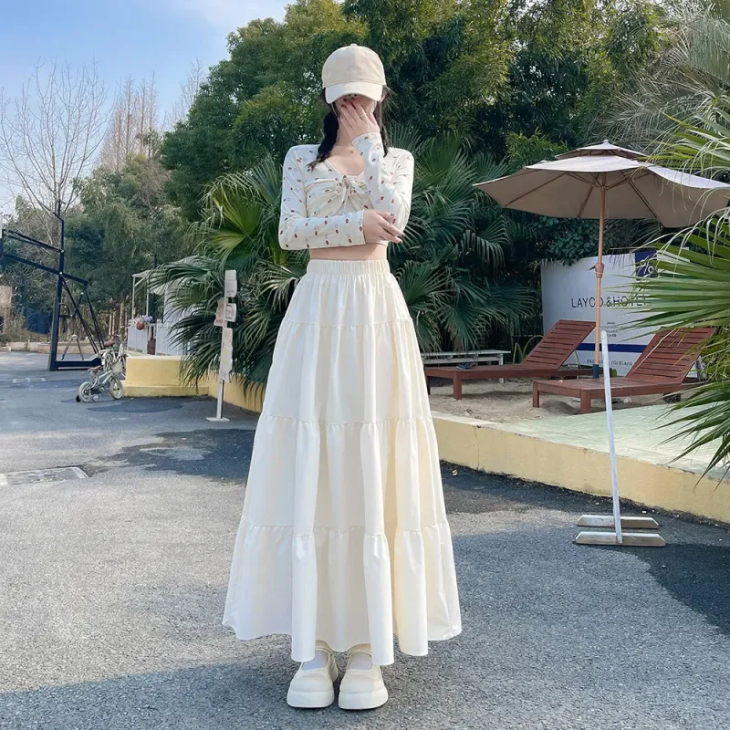 FLIM Casual Long Skirts Women's-6