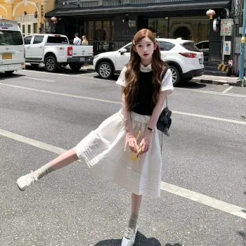 FLIM Skirt Set Women's White Black