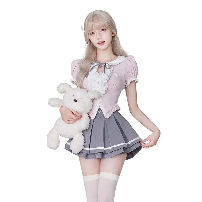 KUNZHUDAXIANG Skirt Set Women's-4