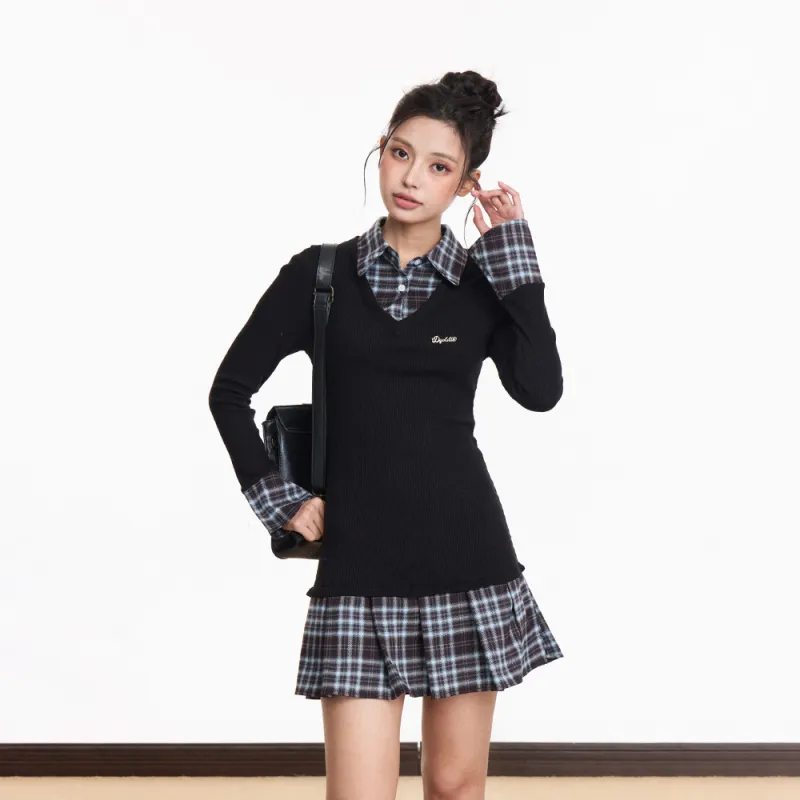 FLIM Long Sleeved Dress Women's Black-2