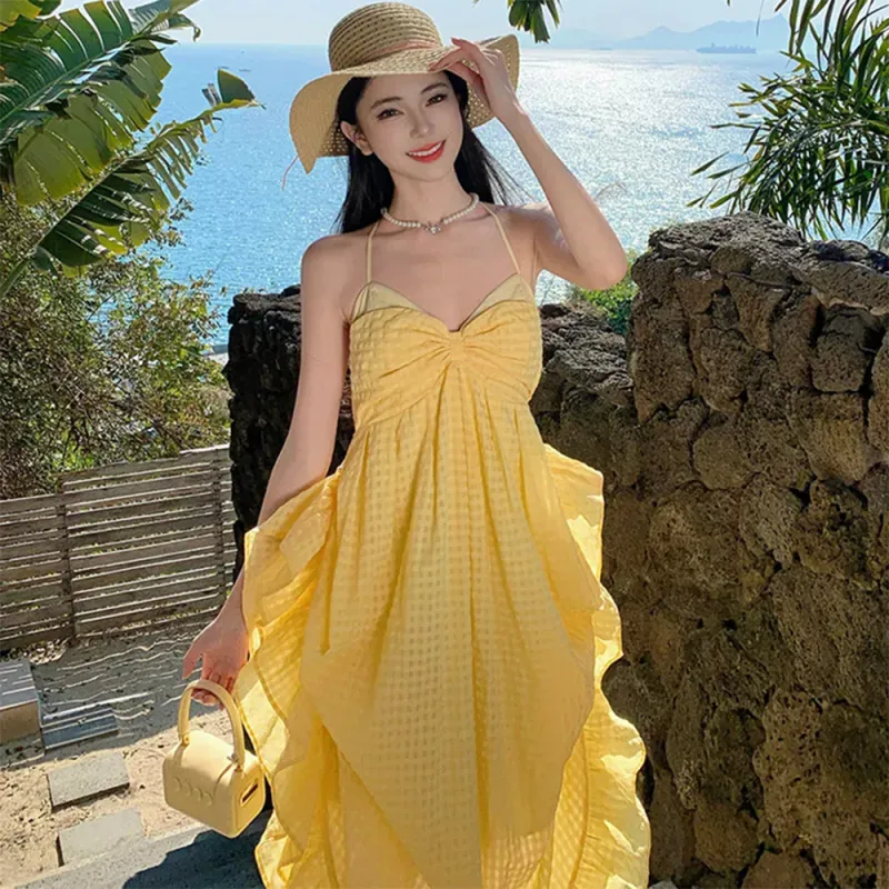 FLIM Slip Dresses Women's Yellow Bear Box-2
