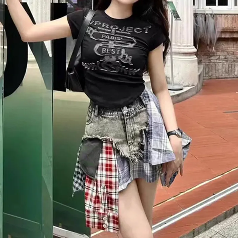 FLIM Denim Short Skirts Women's-2
