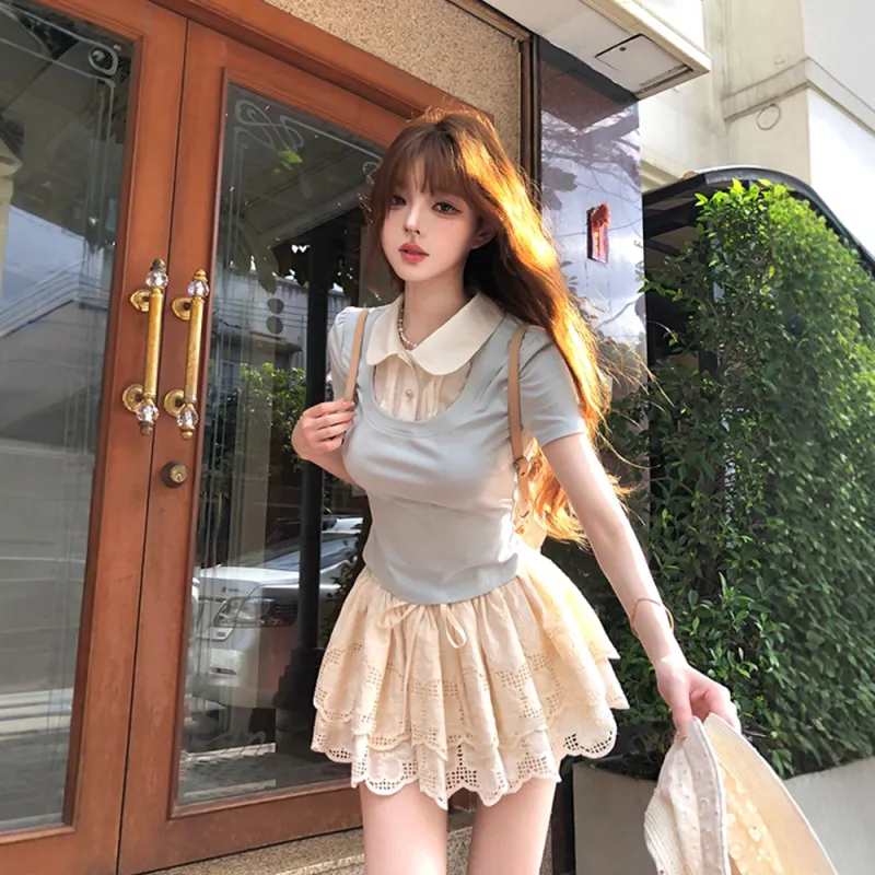 Pa33word Two Piece Skirt Sets Women's-3