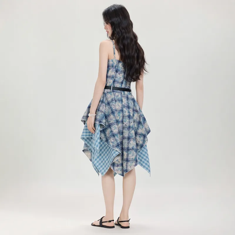 FLIM Slip Dresses Women's Blue-3
