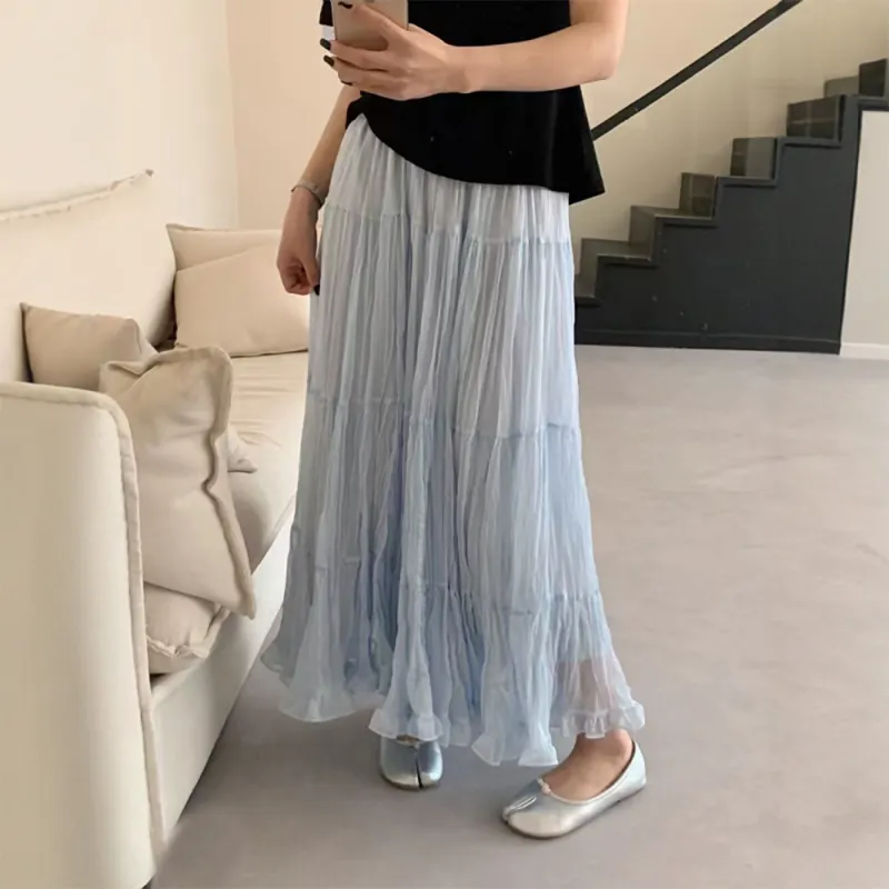 FLIM Casual Long Skirts Women's-10