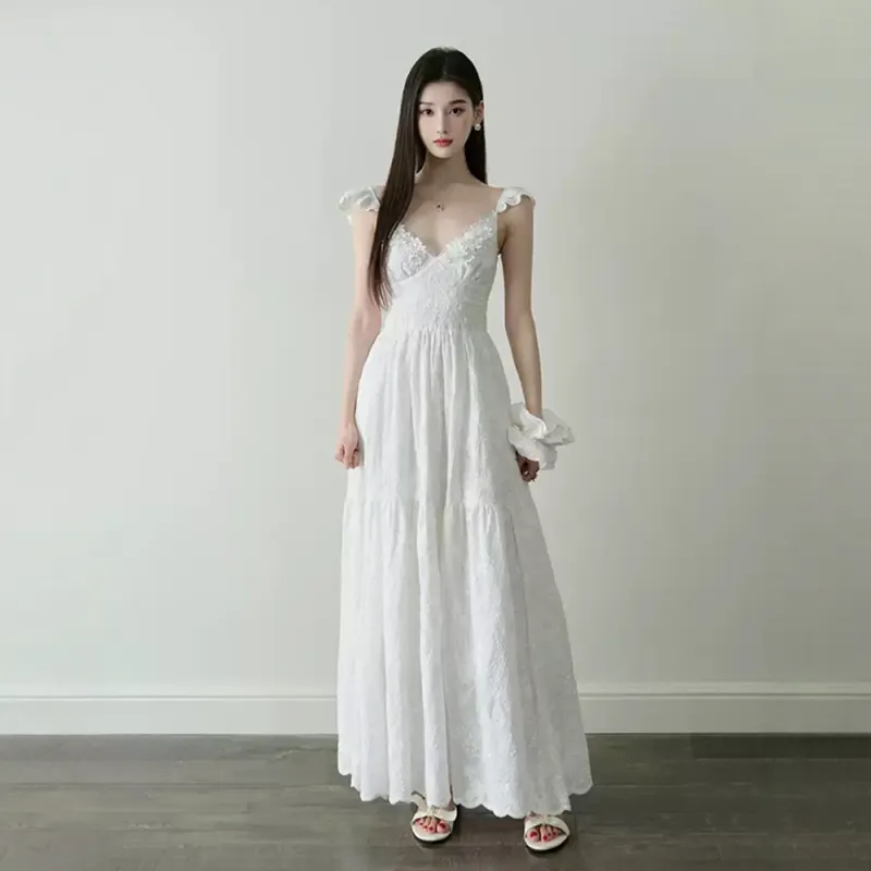 FLIM Slip Dresses Women's White Bear Box-2