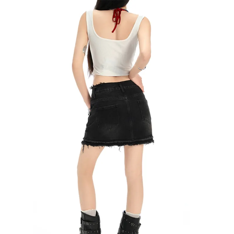FLIM Denim Short Skirts Women's-6