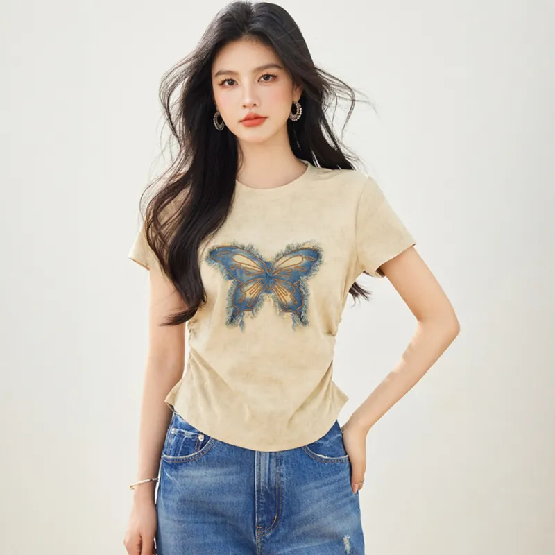 FLIM T Shirts Women's Khaki-1