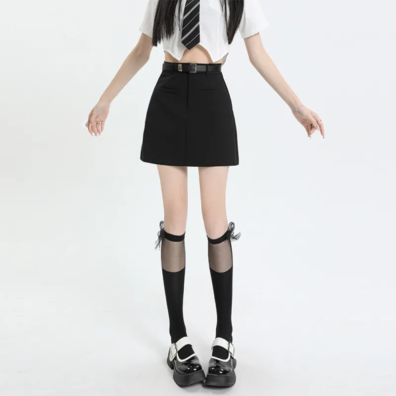 FLIM Casual Short Skirts Women's Coffee-16