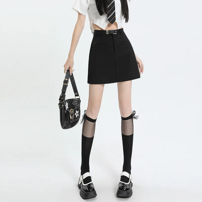 FLIM Casual Short Skirts Women's Coffee-14