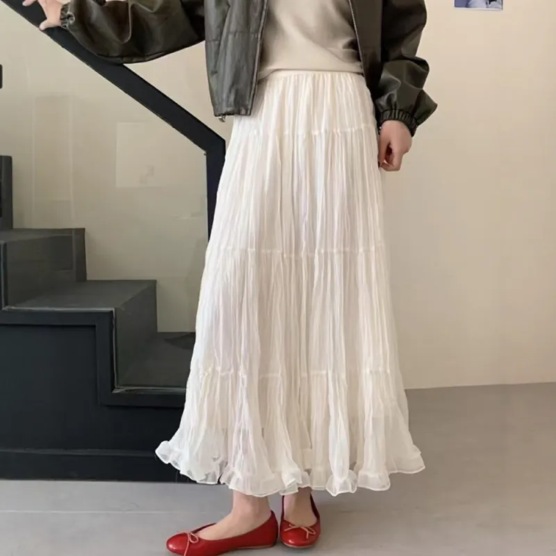 FLIM Casual Long Skirts Women's-6