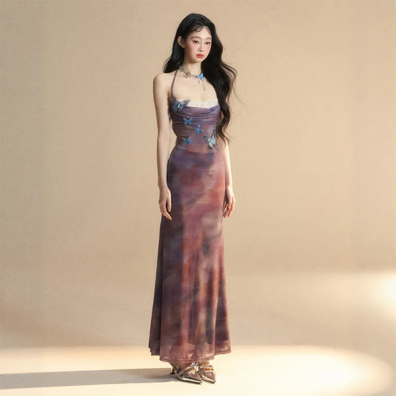 FLIM Sleeveless Dresses Women's Purple-1