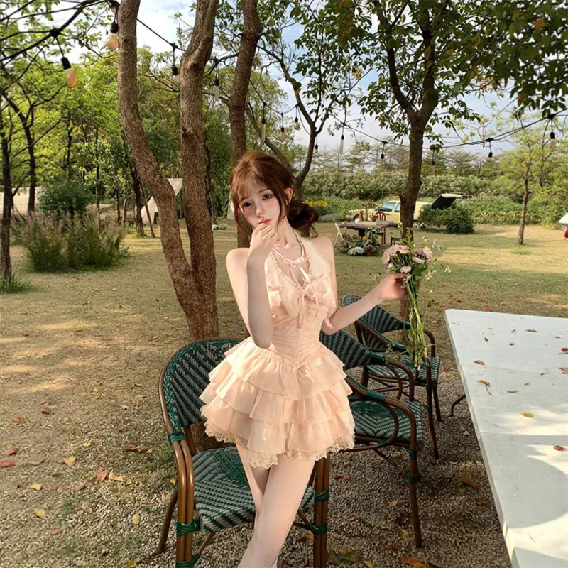 FLIM Sleeveless Dresses Women's Pink-5
