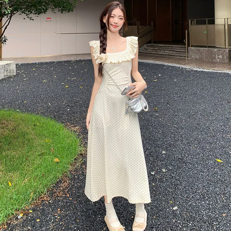 FLIM Sleeveless Dress Women's Apricot-2