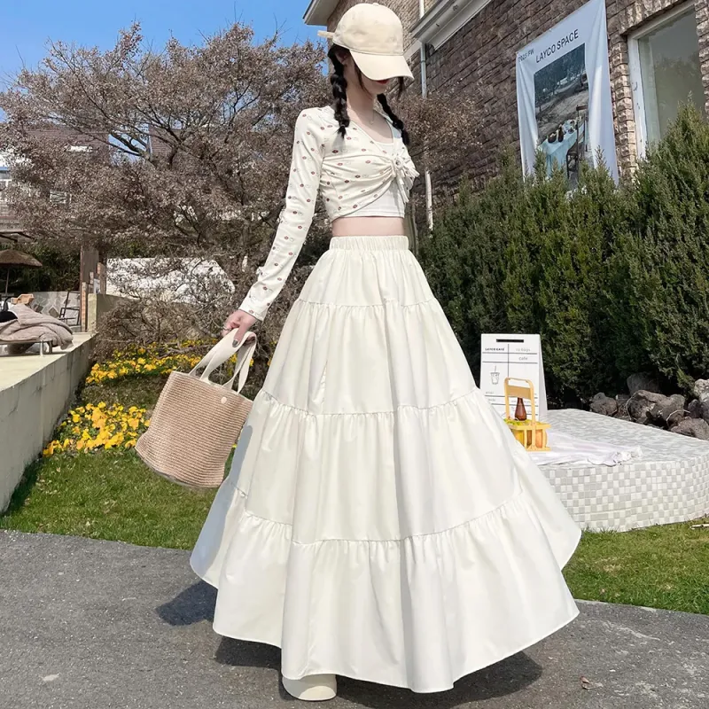 FLIM Casual Long Skirts Women's-7