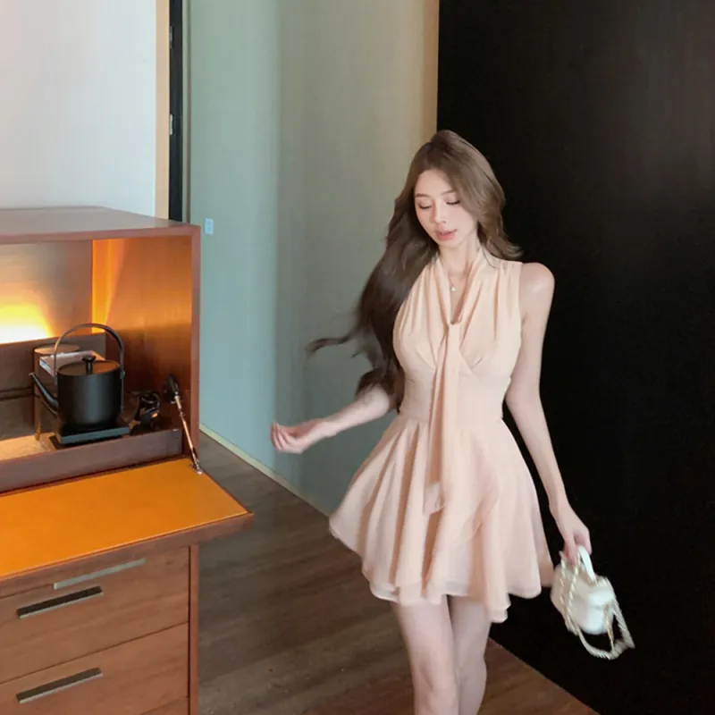 FLIM Sleeveless Dresses Women's Pink-1