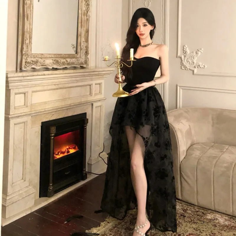 FLIM Sleeveless Dresses Women's Black-5