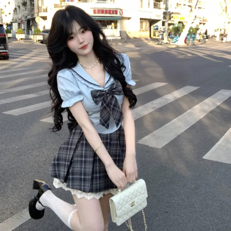 FLIM Two Piece Skirt Sets Women's-0