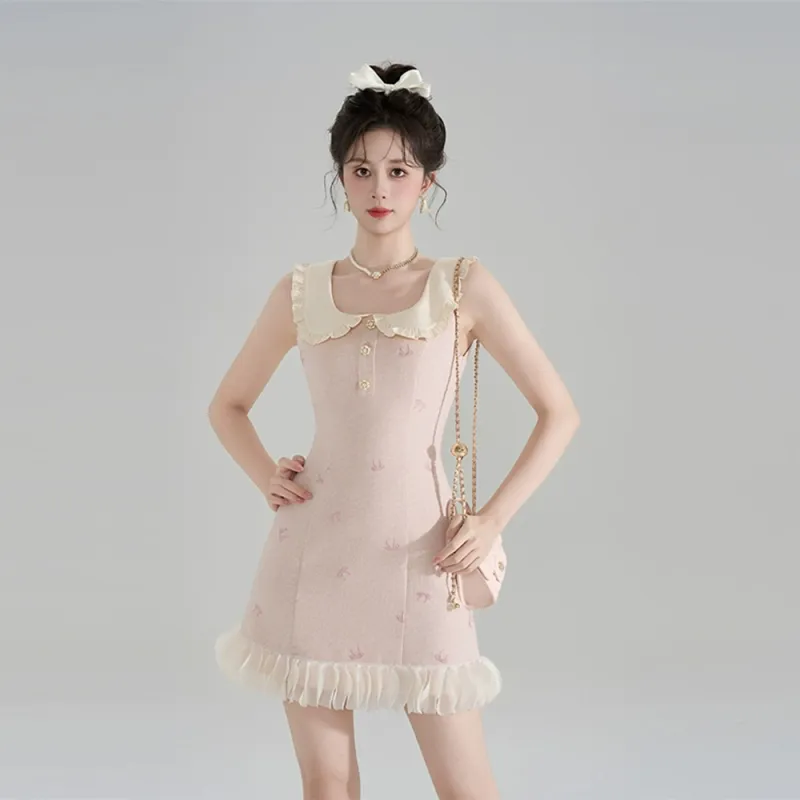 FLIM Sleeveless Dress Women's Pink-8