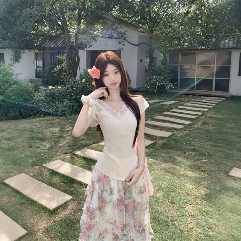 FLIM Two Piece Skirt Sets Women's-5
