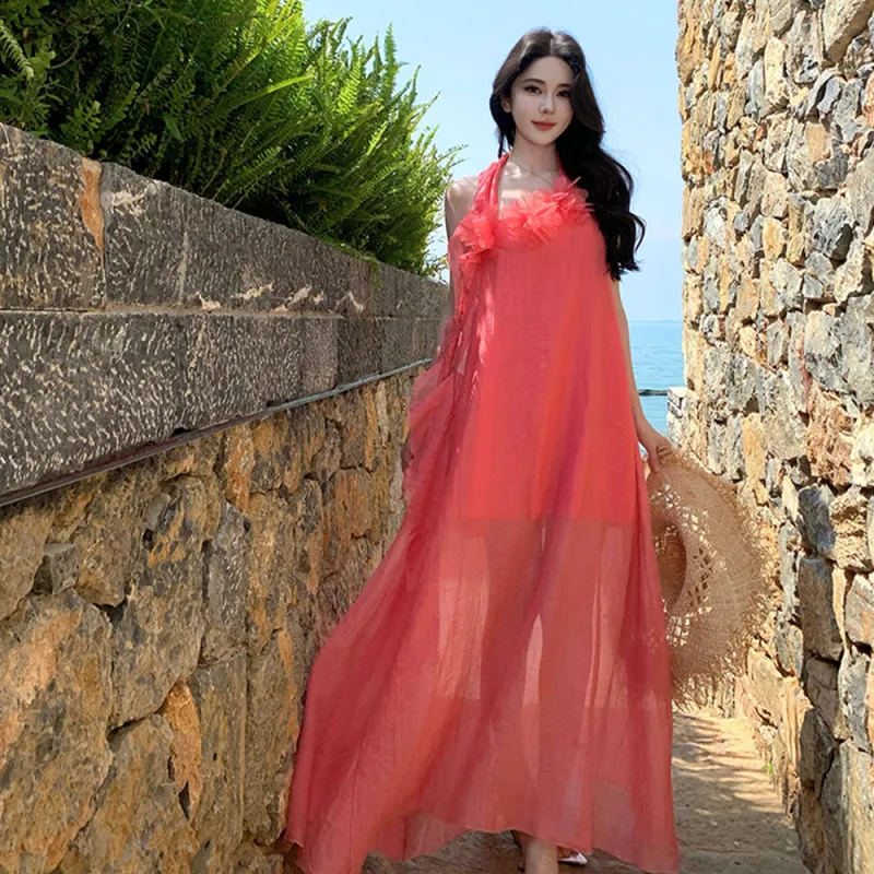 FLIM Sleeveless Dresses Women's-5