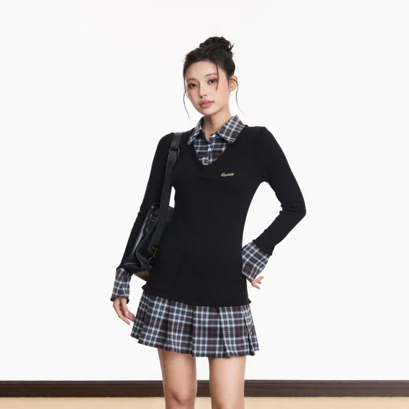 FLIM Long Sleeved Dress Women's Black-1