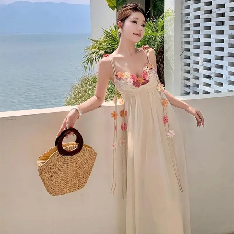FLIM Slip Dresses Women's Apricot-2