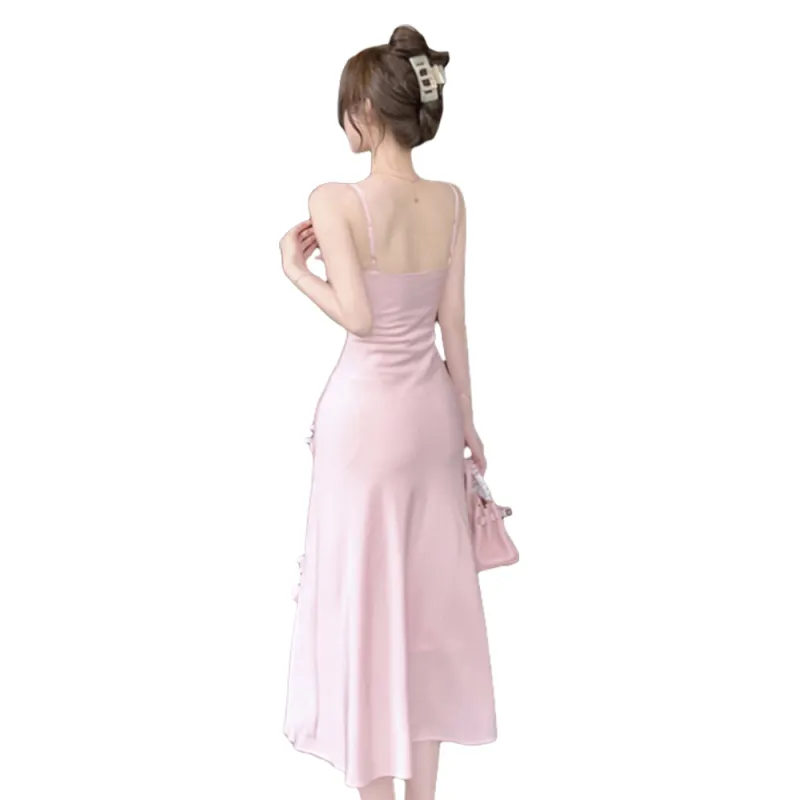 FLIM Slip Dresses Women's Pink-1