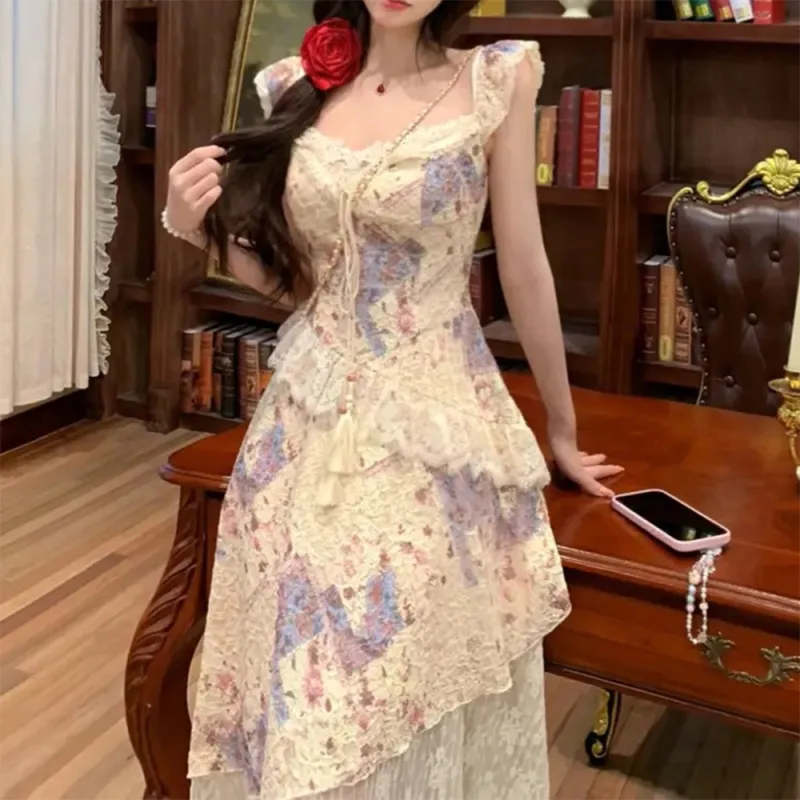 FLIM Sleeveless Dresses Women's Multicolor-4