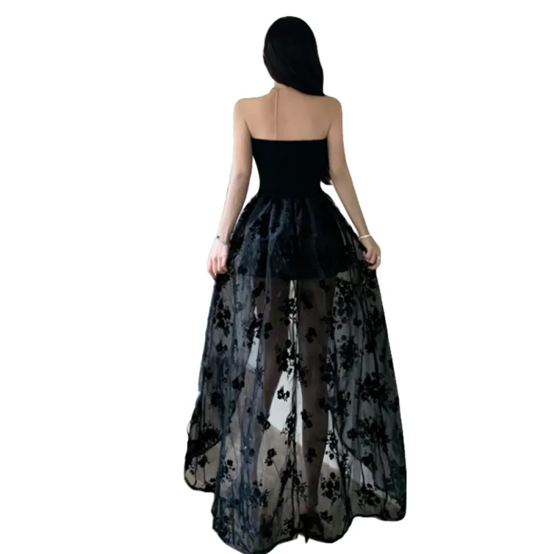 FLIM Sleeveless Dresses Women's Black-1