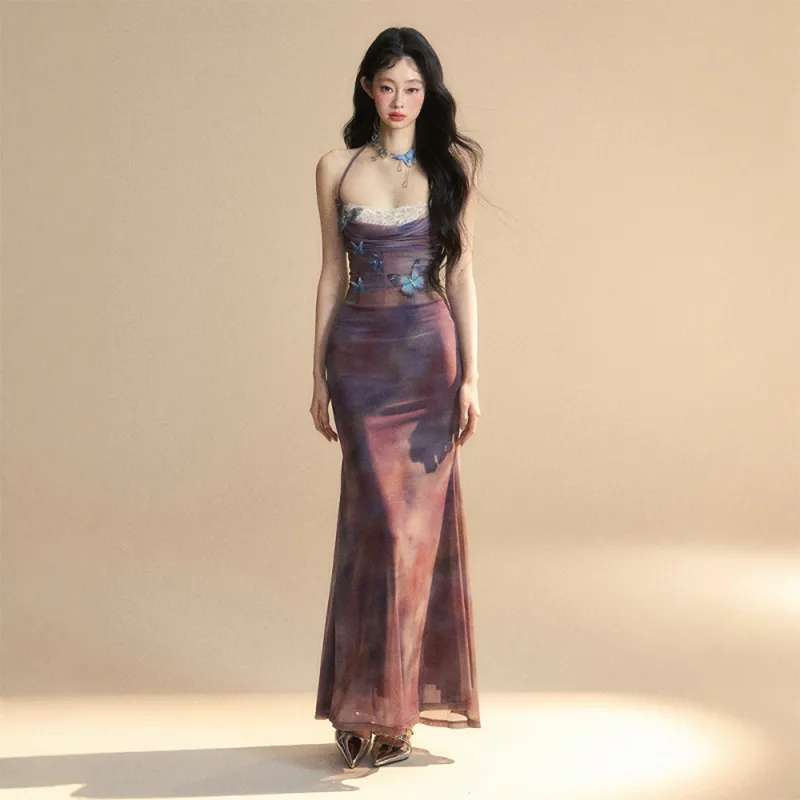 FLIM Sleeveless Dresses Women's Purple-3