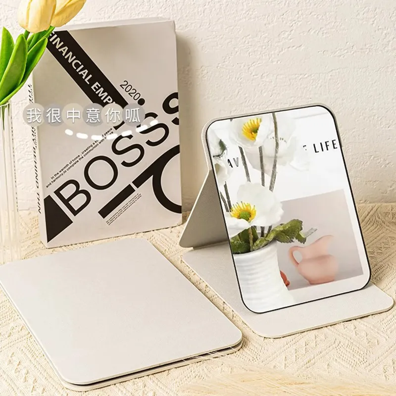 Shame Foldable Desktop Standable And Portable Makeup Mirror-2