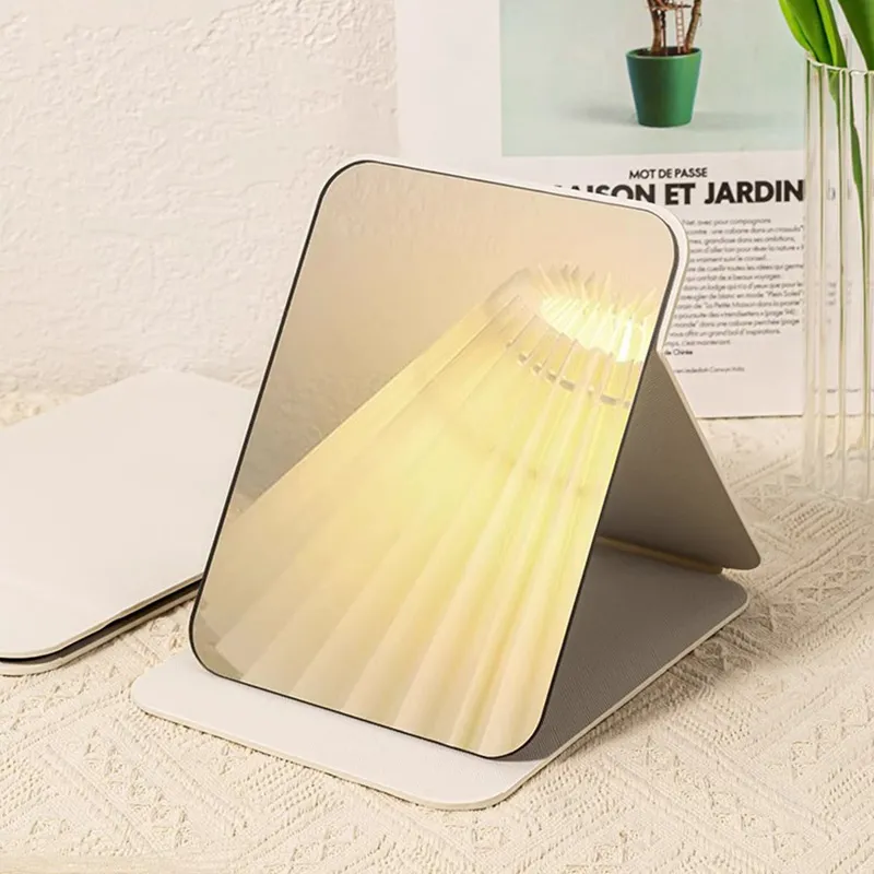 Shame Foldable Desktop Standable And Portable Makeup Mirror-3