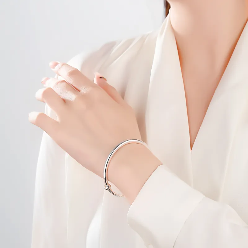 Zhenhui Silver S999 Fine Silver Sterling Silver Bracelets Women's-4