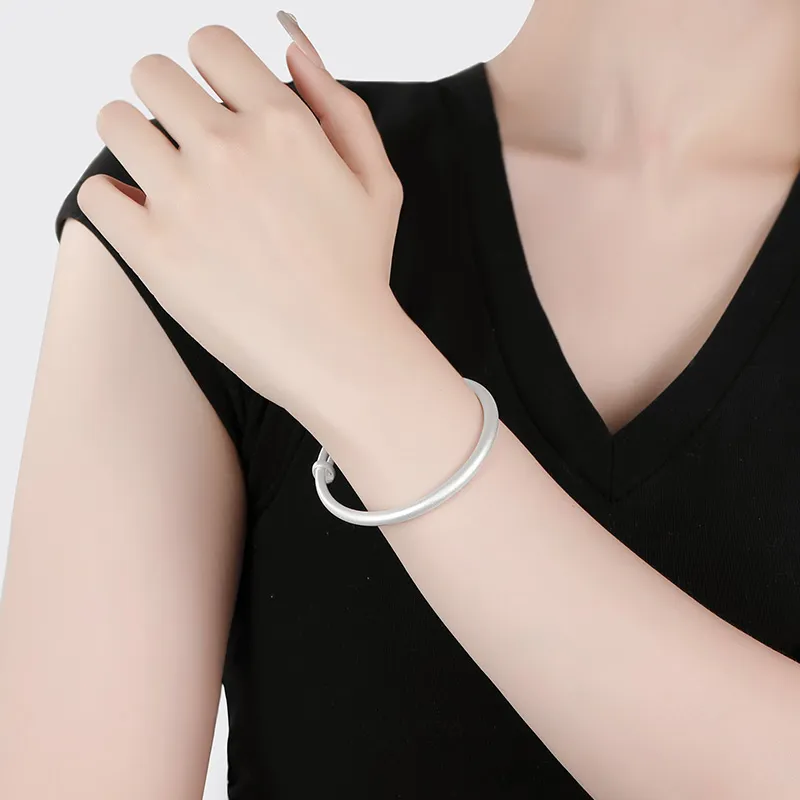 Zhenhui Silver S999 Sterling Silver Bracelets Women's-4