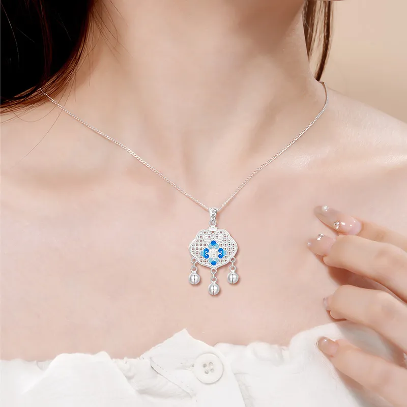 Zhenhui Silver Necklaces Women's-4