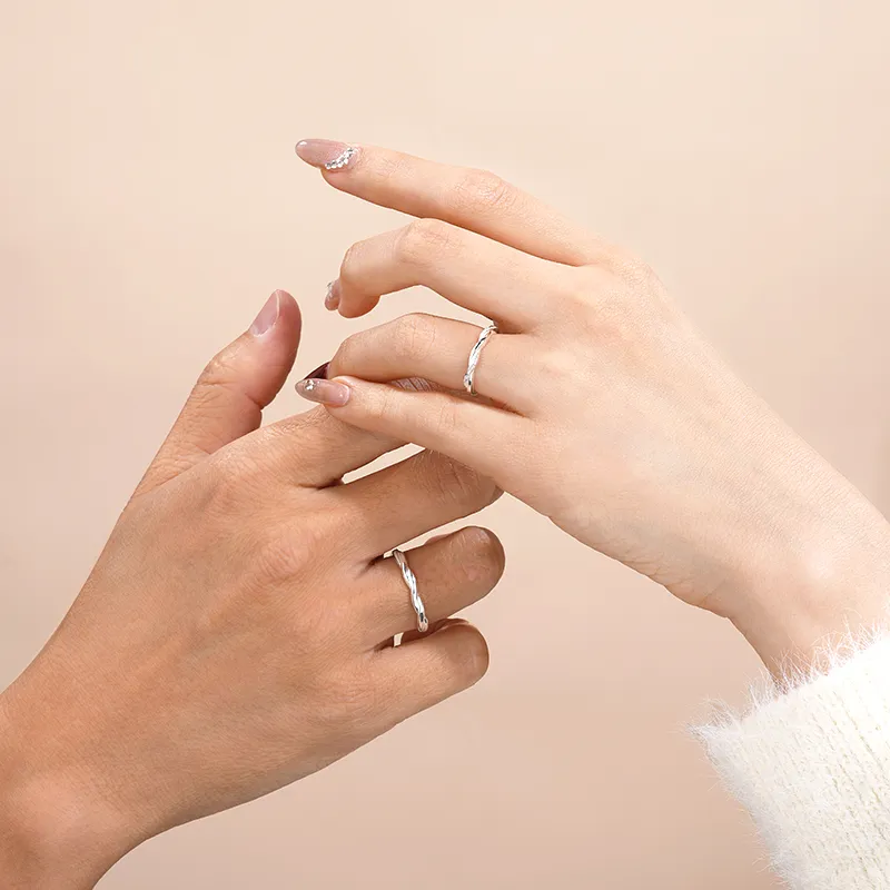 Zhenhui Silver 925 Sterling Silver Rings Unisex-3