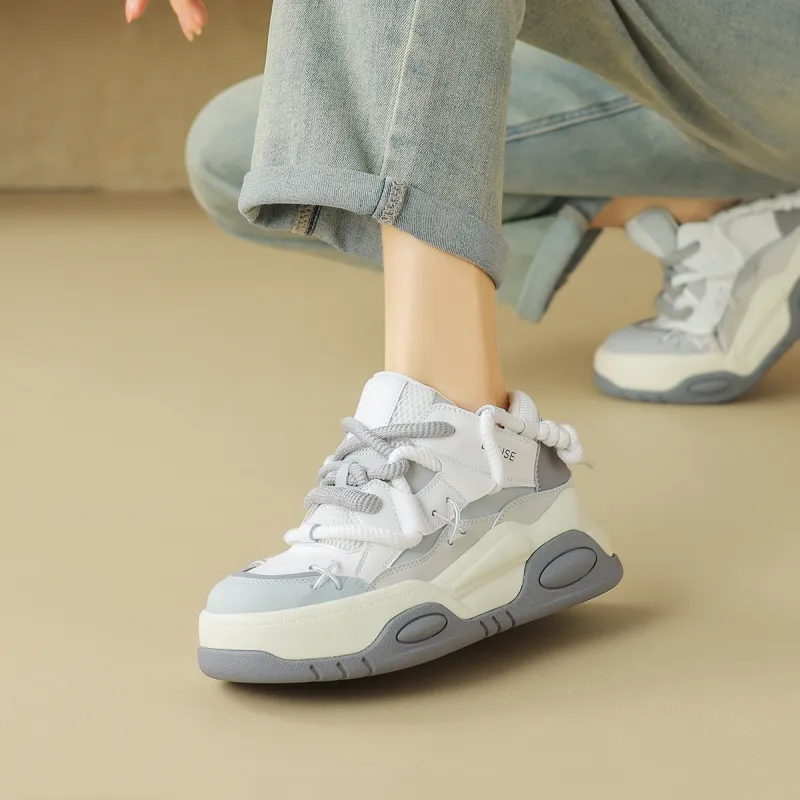 D FUSE SCANDINAVIA Wear Resistant Lightweight Height Increasing Low Top Stylish Skateboarding Shoes Women's-8