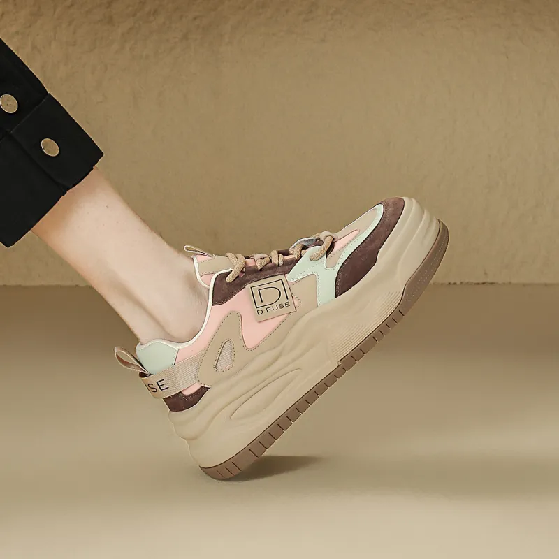 D:FUSE SCANDINAVIA Wear-Resistant Lightweight Height Increasing Low-Top Stylish Skateboarding Shoes Women's-11