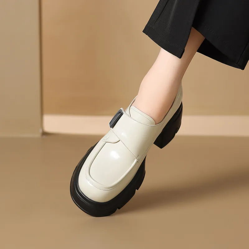D FUSE SCANDINAVIA Small Leather Slip on Fashion Unlined Shoes For Women's Loafers Women's-8