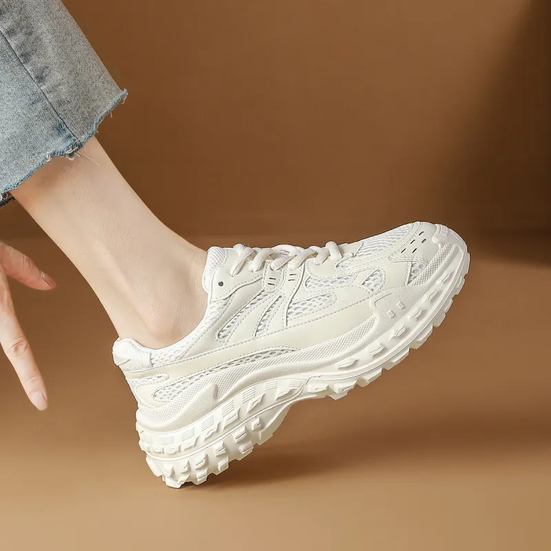 D:FUSE SCANDINAVIA Wear-Resistant Breathable Lightweight Height Increasing Low-Top Chunky Sneakers Women's-15