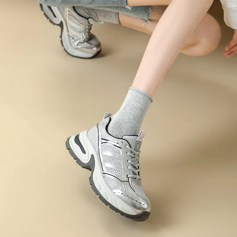 D FUSE SCANDINAVIA Cushioning, Slip Resistant, And Abrasion Resistant Low Top Chunky Sneakers Women's-2