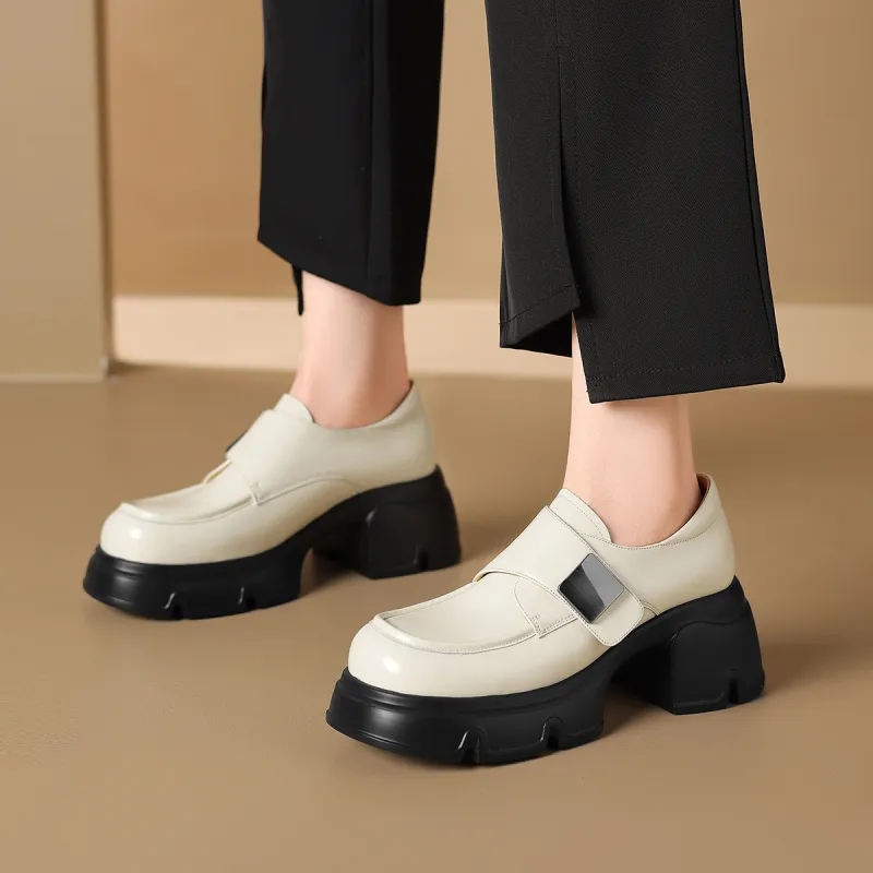 D FUSE SCANDINAVIA Small Leather Slip on Fashion Unlined Shoes For Women's Loafers Women's-7