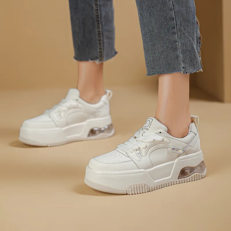 D FUSE SCANDINAVIA Puffy Shoes Warm Lightweight Height Increasing Low Top Skateboard Shoes Women's-4