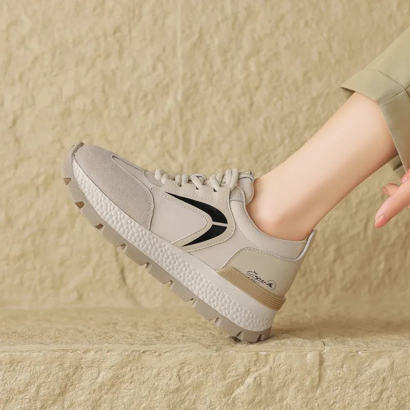 D FUSE SCANDINAVIA Cushioned Wear Resistant Height Increasing Low Top Chunky Sneakers Women's-6
