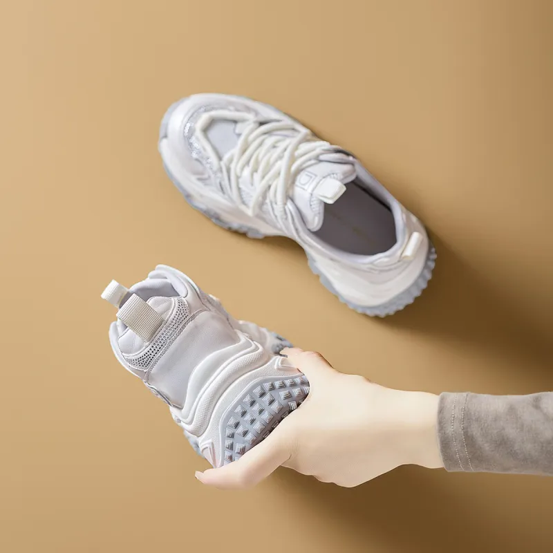 D FUSE SCANDINAVIA Breathable Height Increasing Abrasion Resistant Slip Resistant Low Top Chunky Sneakers Women's-6